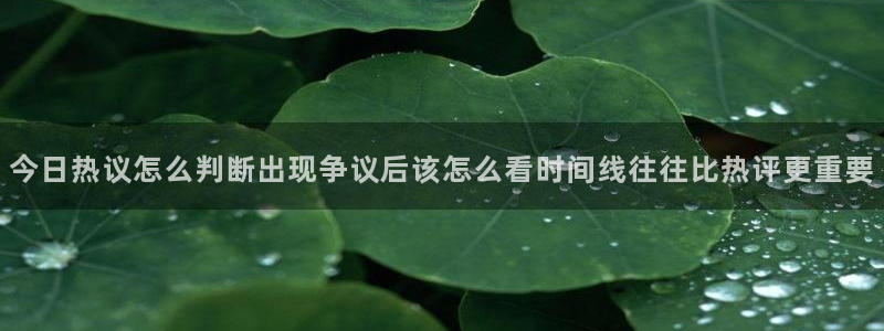 黑料今日话题:今日热议怎么判断出现争议后该怎么看时间线往往比热评更重要