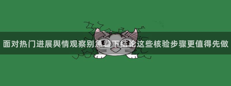 黑料今日新闻:面对热门进展舆情观察别急着下结论这些核验步骤更值得先做